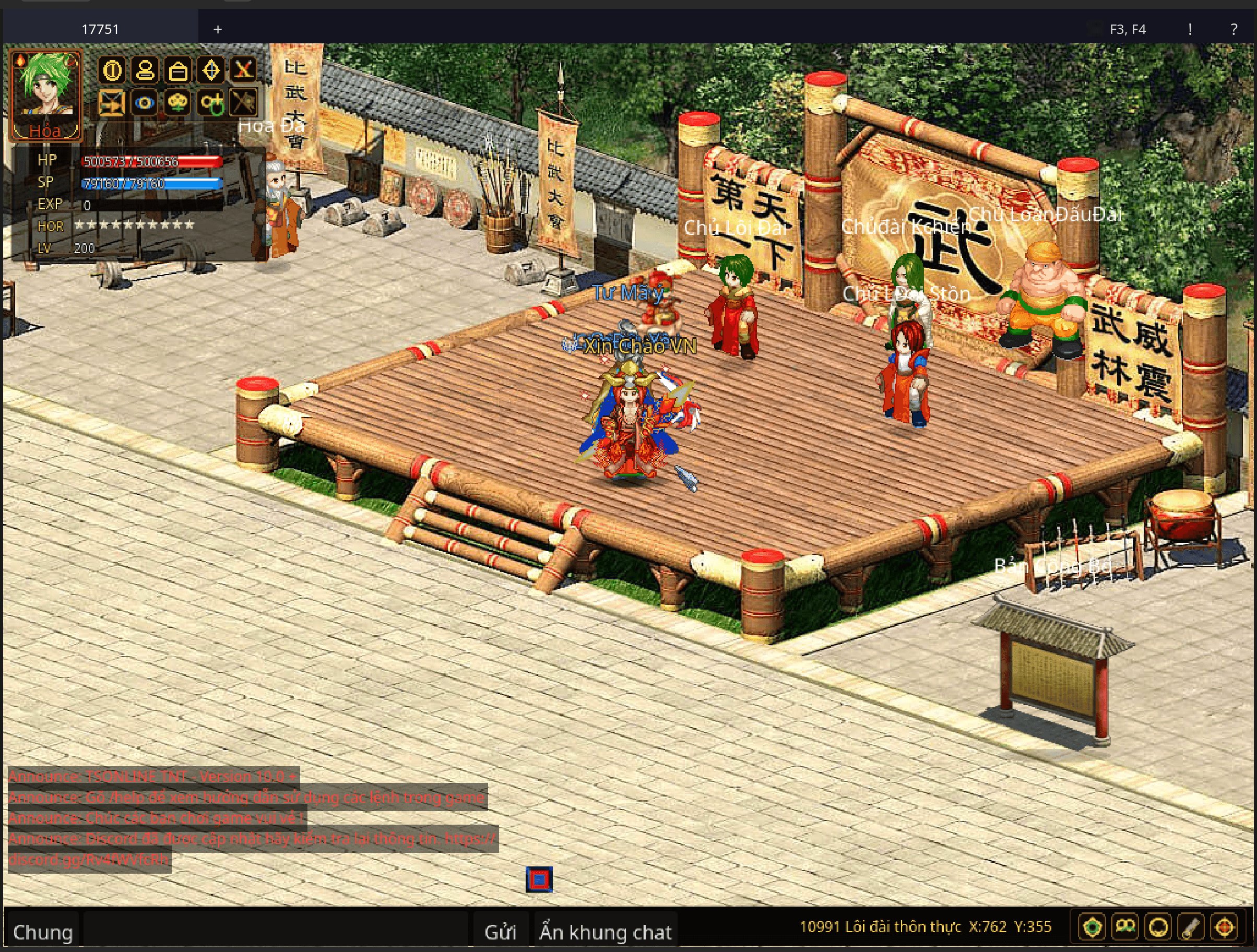 TSOnline TNT game scene with a character exploring the world
